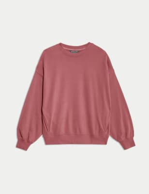 

Womens Goodmove Cotton Rich Oversized Sweatshirt - Berry, Berry