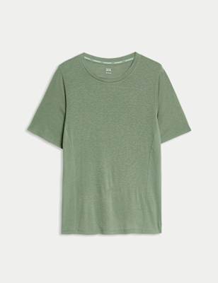 

Womens Goodmove Lightweight T-Shirt with Merino Wool, Bright Sage