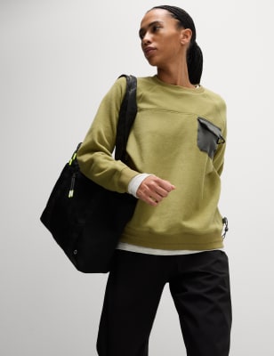 

Goodmove Sudadera térmica polar de cuello redondoWomens - Leaf, Leaf