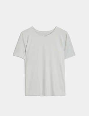

Womens Goodmove Go Balance Flexifit™ Round Neck Yoga T-Shirt, Light Grey