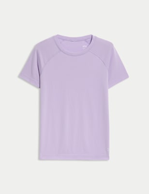 

Womens Goodmove Lightweight Crew Neck Seamless Fitted T-Shirt, Violet
