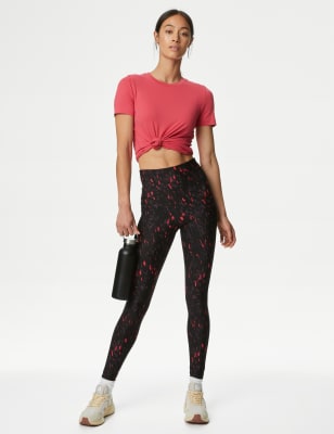 

Womens Goodmove Go Move - Hoch geschnittene Sport-Leggings mit Muster - Raspberry Mix, Raspberry Mix