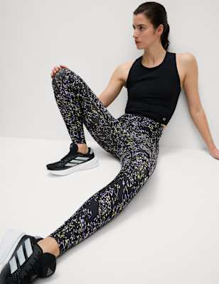 

Womens Goodmove Go Move Printed High Waisted Gym Leggings, Dark Grey Mix