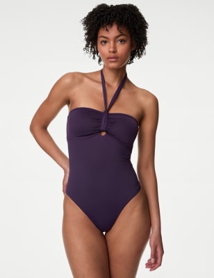 

Womens M&S Collection Halterneck Swimsuit - Blackberry, Blackberry