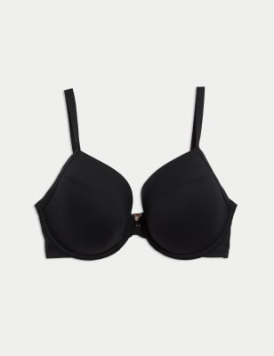 

Womens M&S Collection Wired Padded Plunge Bikini Top - Black, Black