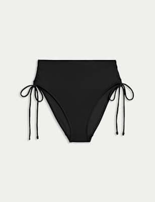 

Womens M&S Collection Tummy Control High Waisted Bikini Bottoms, Black