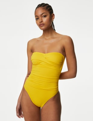 

M&S Collection Bañador bandeau con sujeción del vientreWomens - Sunshine, Sunshine