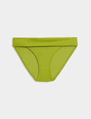

Womens M&S Collection Roll Top Bikini Bottoms, Antique Green