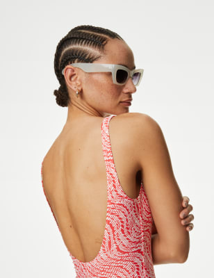 

M&S Collection Bañador con escote abierto y estampadoWomens - Flame, Flame