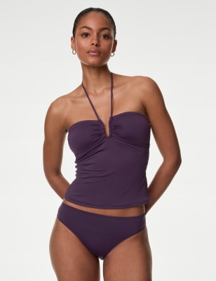 

Womens M&S Collection Tummy Control Halterneck Tankini Top - Blackberry, Blackberry