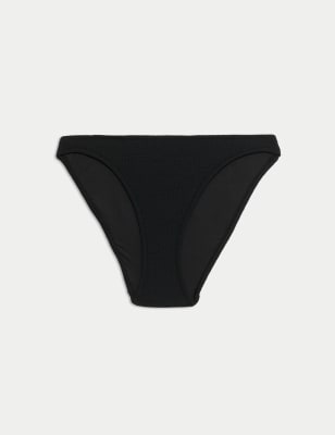 

M&S Collection Parte de abajo de bikini de corte alta texturizadaWomens - Black, Black