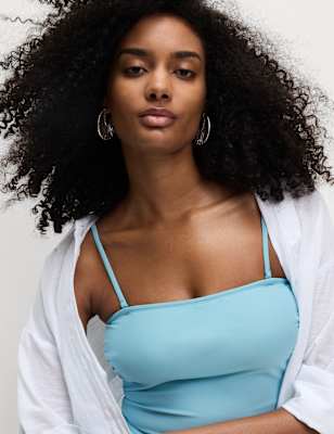 

Womens M&S Collection Bandeau Tankini Top, Spa Blue