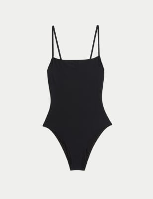 

Womens M&S Collection Period Square Neck Swimsuit - Black, Black