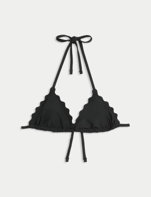 

Womens M&S Collection Neoprene Padded Triangle Bikini Top - Black, Black