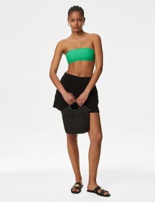 

Womens M&S Collection Padded Bandeau Bikini Top - Medium Green, Medium Green