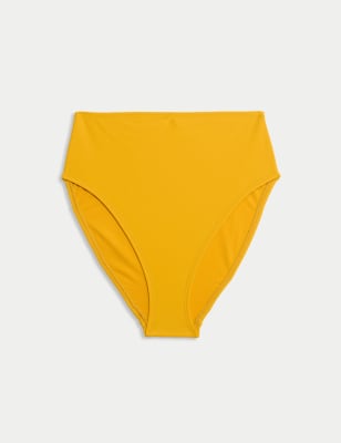 

Womens M&S Collection High Waisted Bikini Bottoms - Bright Saffron, Bright Saffron