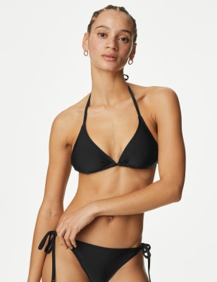 

Womens M&S Collection Triangle Bikini Top - Black, Black