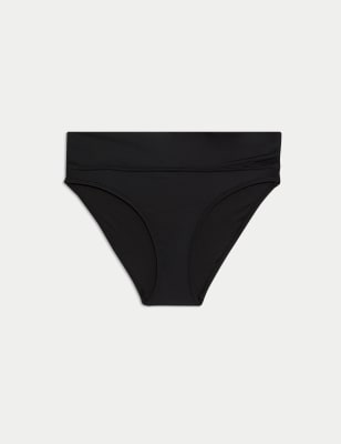 

Womens M&S Collection Roll Top Bikini Bottoms - Black, Black