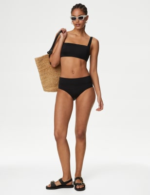 

M&S Collection Parte de arriba de bikini con relleno y escote cuadradoWomens - Black, Black