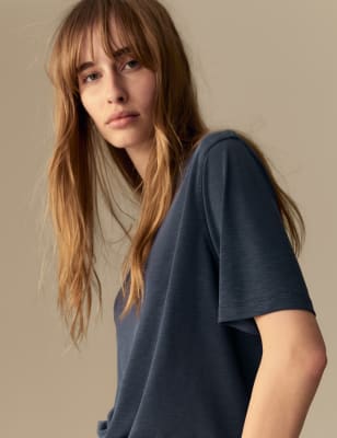 

Womens Per Una Modal Rich Oversized T-Shirt - Navy, Navy