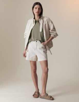 

Womens Per Una T-Shirt mit hohem Lyocell™-Anteil und Tasche - Light Khaki, Light Khaki