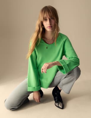 

Womens Per Una Pure Cotton Relaxed Sweatshirt - Lime, Lime