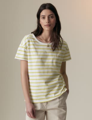 

Per Una Camiseta 100% algodón de rayasWomens - Yellow Mix, Yellow Mix