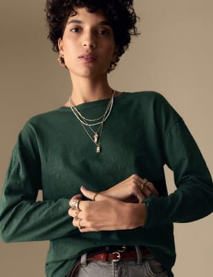 

Womens Per Una Jersey Top, Dark Green