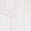 Frill Neck Lace Insert Blouse, IVORY, swatch