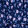 Floral Tie Neck Midaxi Waisted Dress, NAVY MIX, swatch