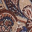 Paisley Floral V Neck Mini Waisted Dress, BROWN MIX, swatch