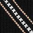 Pure Cotton Embroidered V-Neck Cardigan, BLACK MIX, swatch