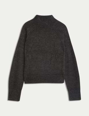 

Womens Per Una Funnel Neck Jumper with Wool - Charcoal, Charcoal