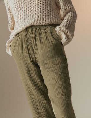 

Womens Per Una Pure Cotton Textured Tapered Trousers - Light Khaki, Light Khaki