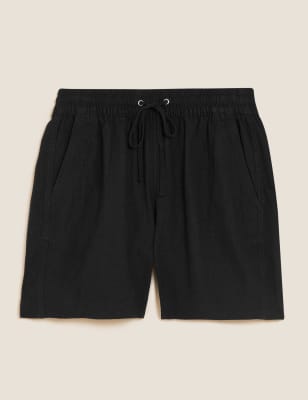 

M&S Collection Pantalón corto de linoWomens - Black, Black