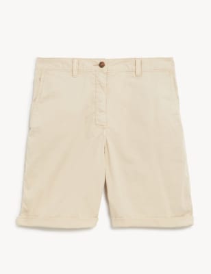 

Womens M&S Collection Chino-Shorts mit hohem Baumwollanteil und Teefärbung - Sand, Sand