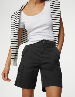 

Womens M&S Collection Shorts mit hohem Lyocell™-Anteil und Teefärbung - Black, Black