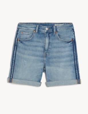 

Womens M&S Collection Denim Boyfriend Shorts - Blue Denim, Blue Denim