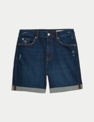 

Womens M&S Collection Denim Boyfriend Shorts - Indigo, Indigo