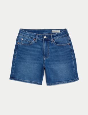 

Womens M&S Collection Denim Shorts - Med Blue Denim, Med Blue Denim