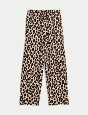 

Womens M&S Collection Animal Print Carrot Leg Ankle Grazer Trousers - Brown Mix, Brown Mix