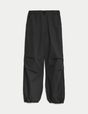 Technical Parachute Trouser, BLACK, swatch