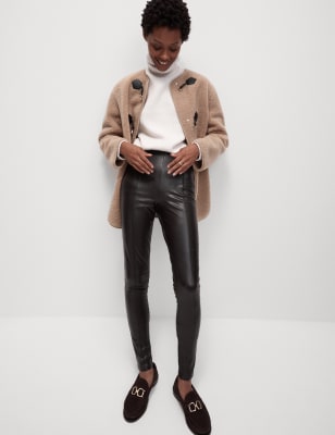 

Womens M&S Collection Leather Look Leggings - Bitter Chocolate, Bitter Chocolate