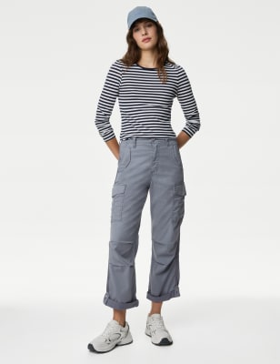 

M&S Collection Pantalón pesquero cargo de Lyocell™ con diseño teñidoWomens - Graphite, Graphite