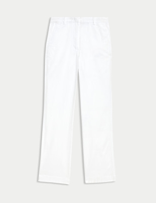 

Womens M&S Collection Chinos mit geradem Bein und hohem Baumwollanteil - Soft White, Soft White