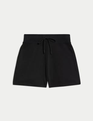 

Womens M&S Collection Cotton Rich Jersey Jogger Shorts - Black, Black