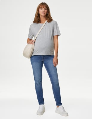 

Womens M&S Collection Maternity Ivy Over Bump Skinny Jeans - Medium Indigo, Medium Indigo