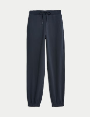 

Womens M&S Collection Jogginghose mit Bündchensaum, hohem Baumwollanteil und Kordelzug - Navy, Navy