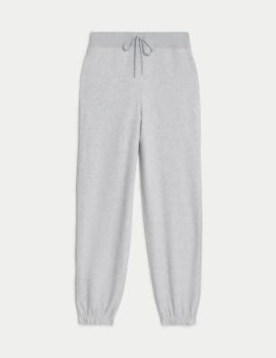 

Womens M&S Collection Cotton Rich Drawstring Cuffed Joggers - Grey Marl, Grey Marl