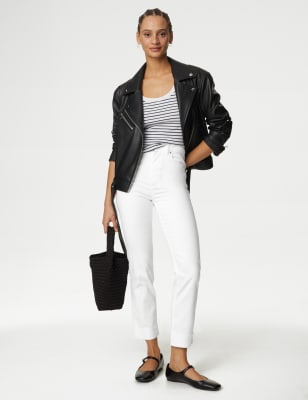 

Womens M&S Collection Harper Supersoft Cigarette Jeans - Soft White, Soft White